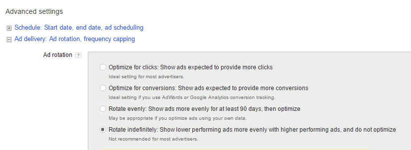 Google Adwords Adrotation