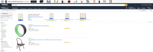 Amazon paid search results using yoga keyword